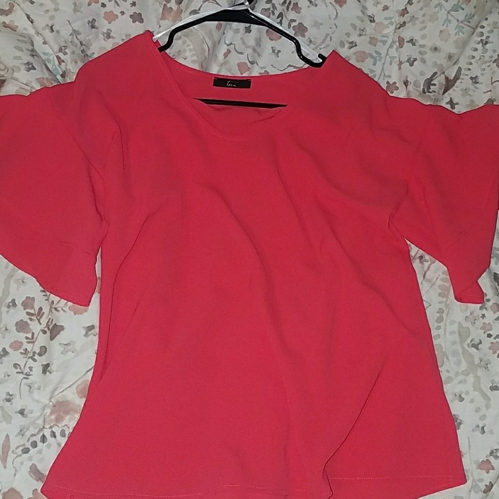 Pink Ruffled Blouse